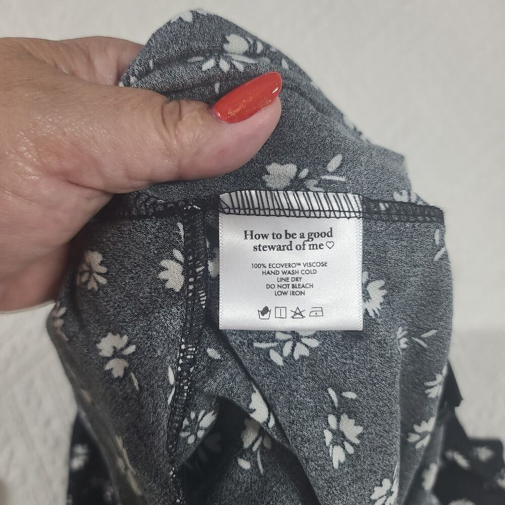 Gracemade Shalom jumpsuit women black white floral Size Small Resort wear Office - Picture 11 of 12